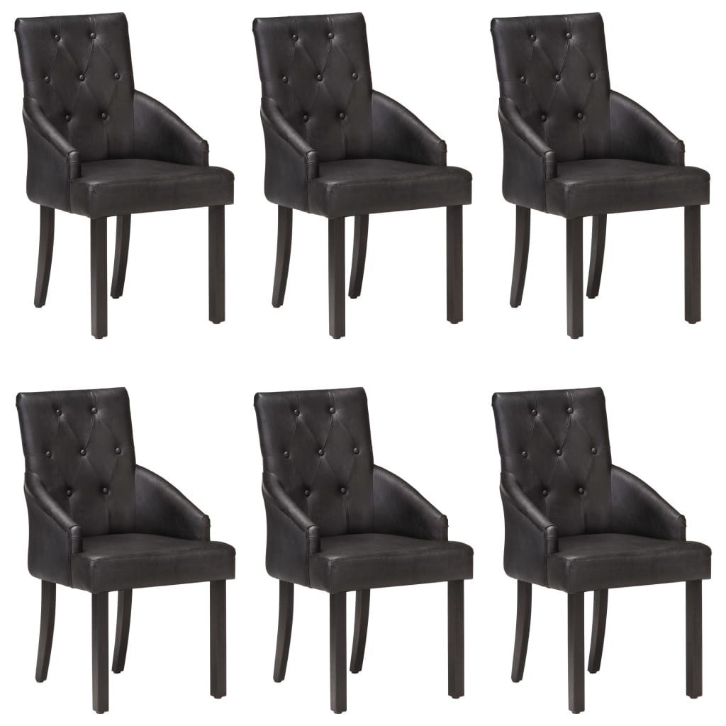 Sillas De Comedor 2 Unidades Cuero De Cabra Auténtico
