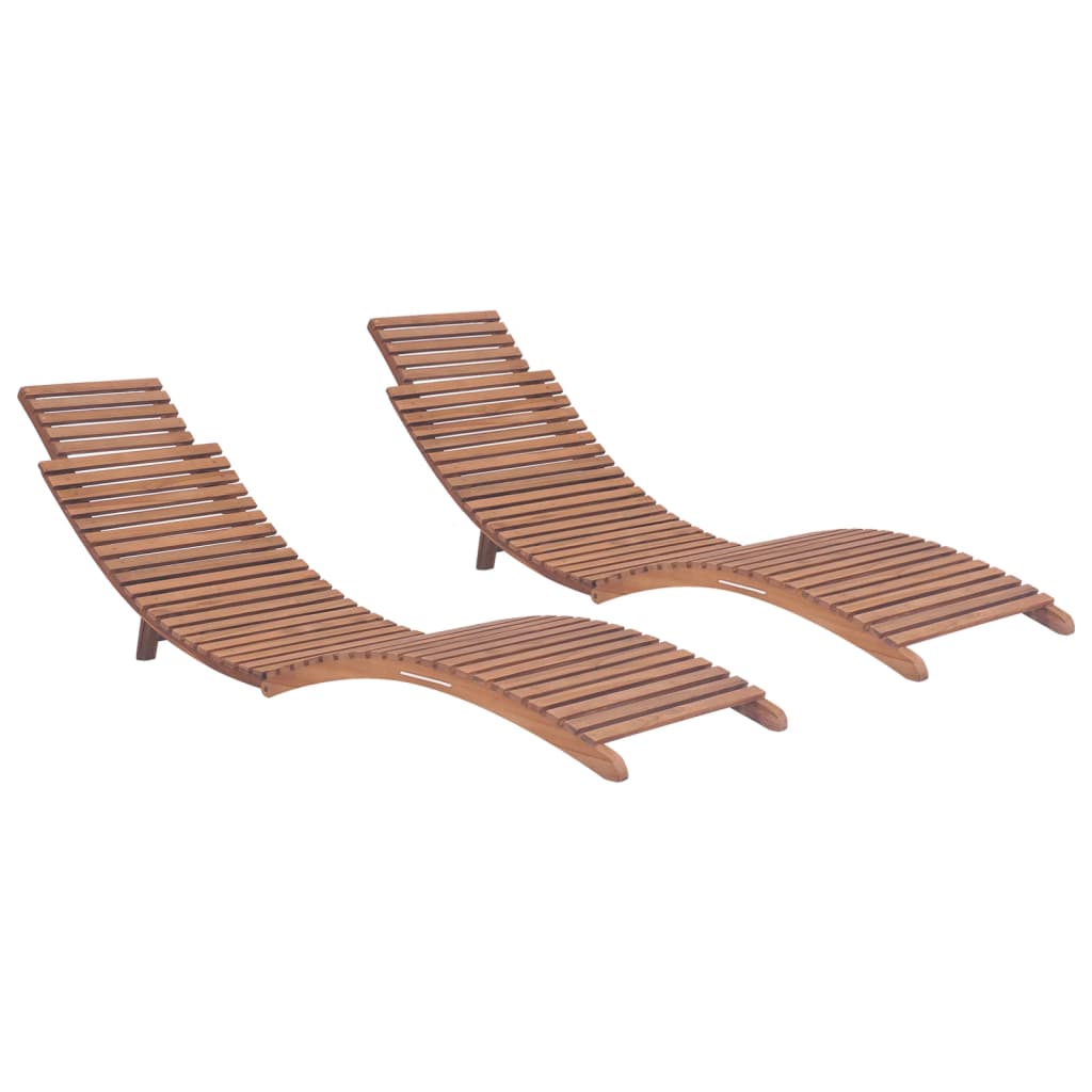 Tumbona Plegable Con Mesa De Madera Maciza De Teca