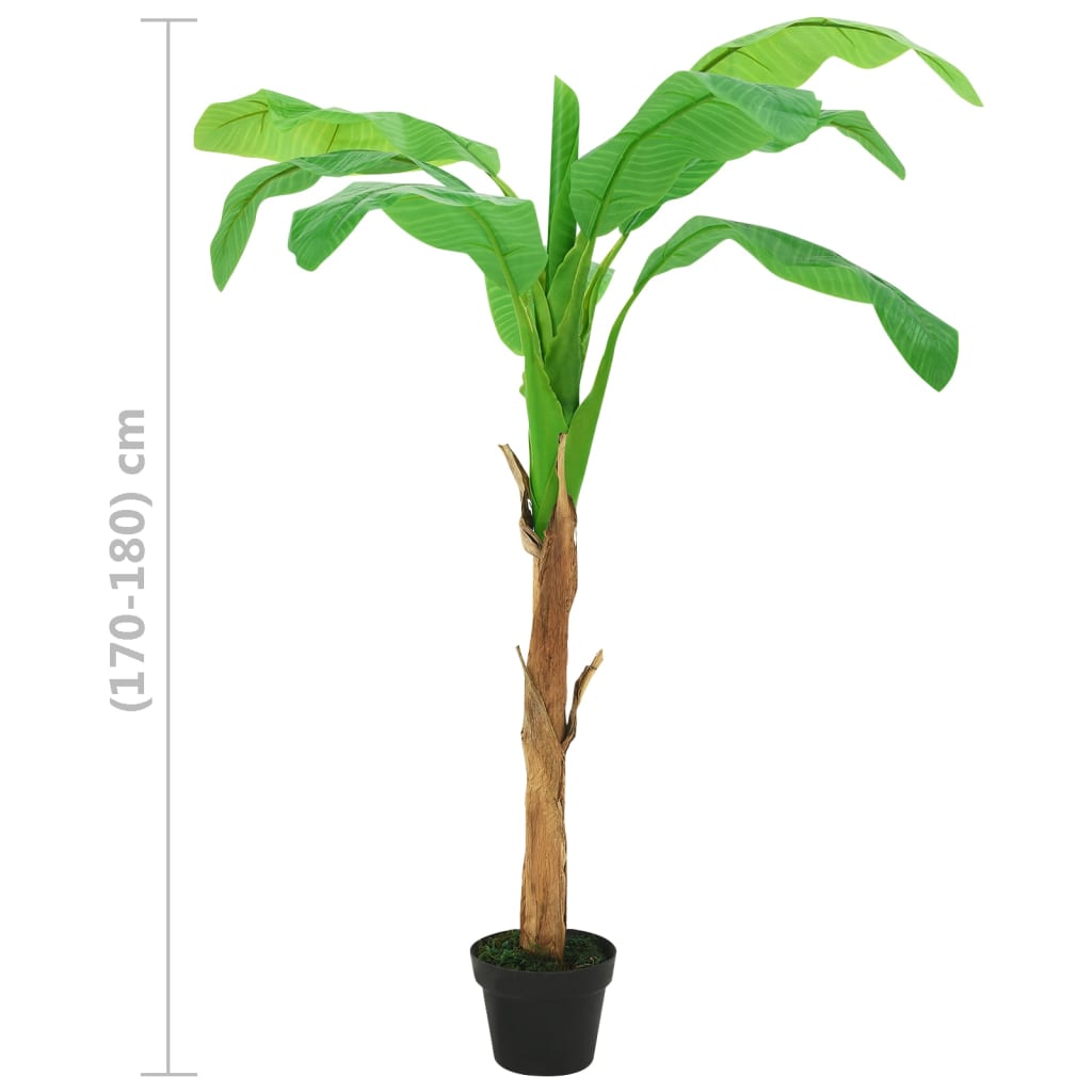 Árbol Bananero Artificial Con Macetero Verde