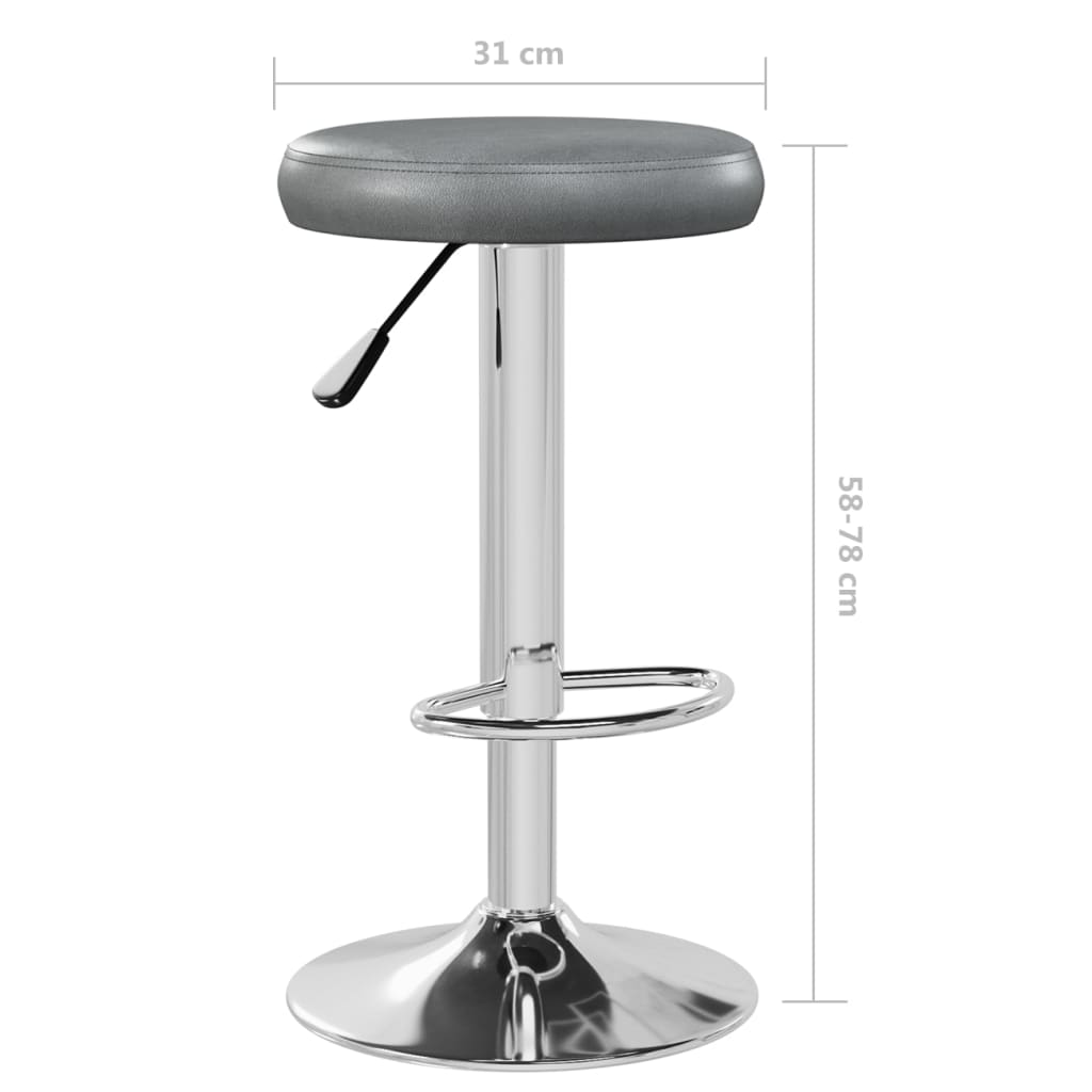 Taburetes De Cocina 2 Unidades Cuero Sintético