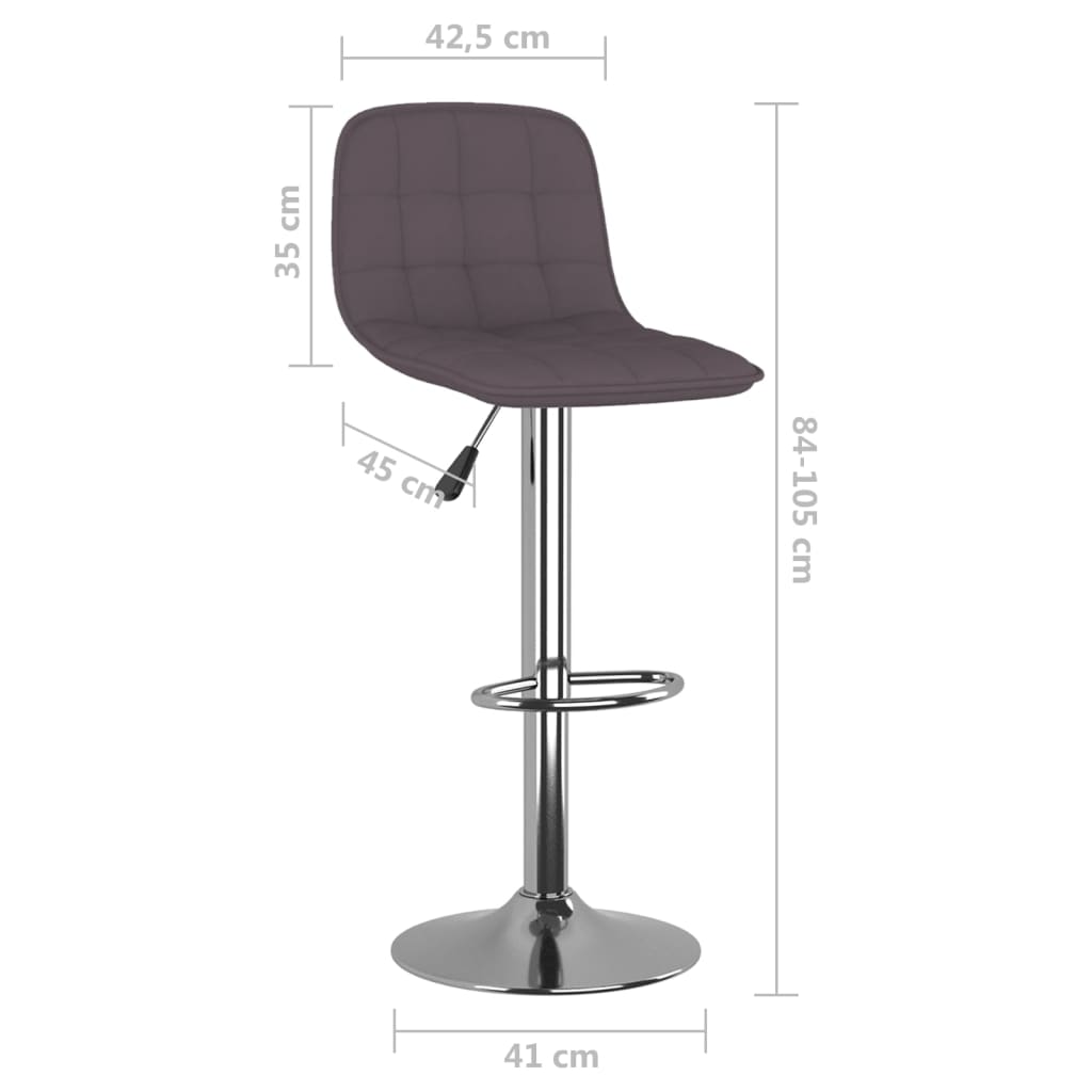 Taburetes De Cocina 2 Unidades Tela Gris Taupe