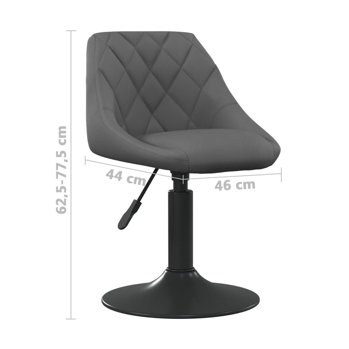 Sillas De Comedor Giratorias 2 Unidades Terciopelo