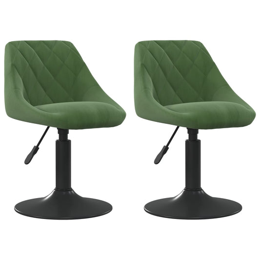 Sillas De Comedor Giratorias 2 Unidades Terciopelo