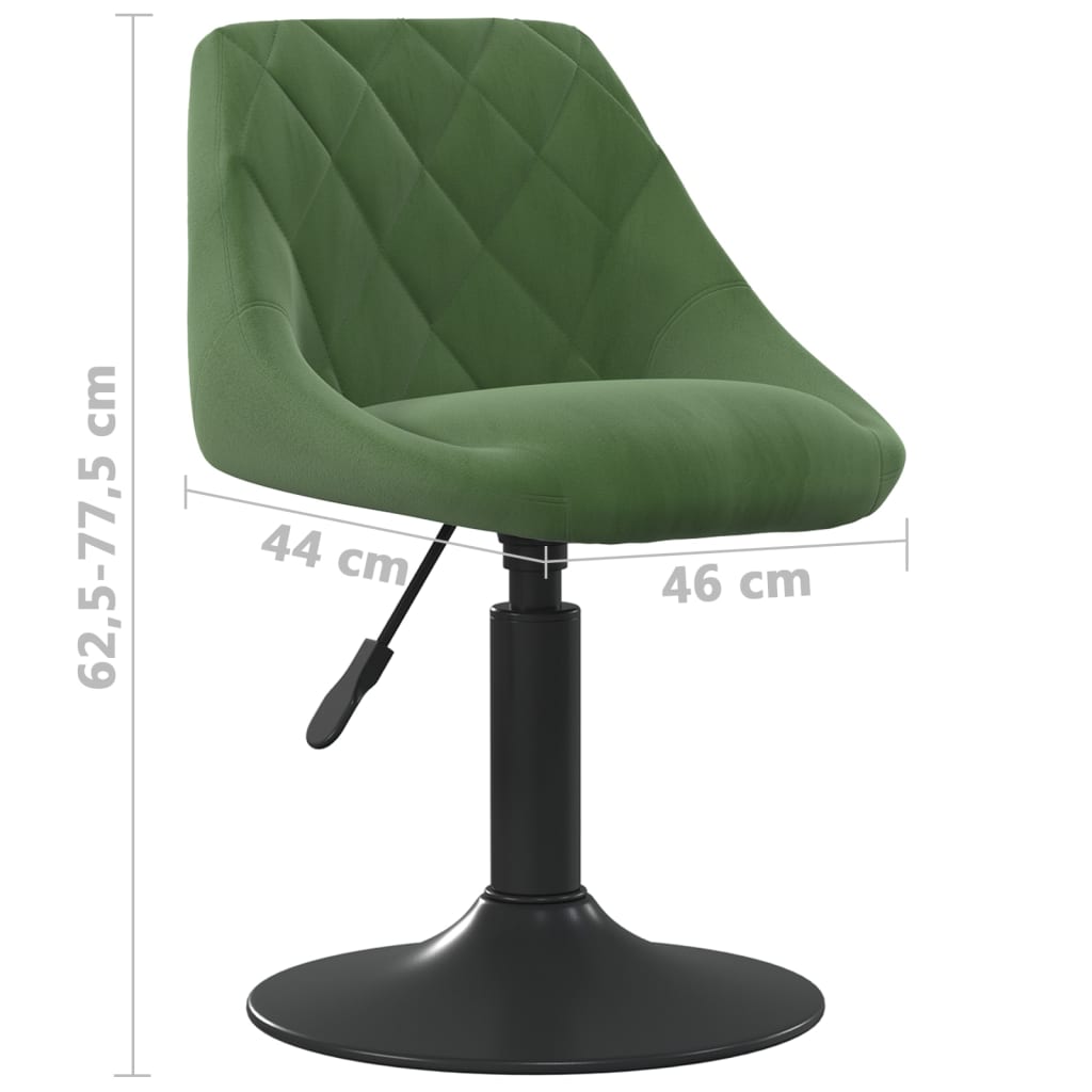 Sillas De Comedor Giratorias 2 Unidades Terciopelo