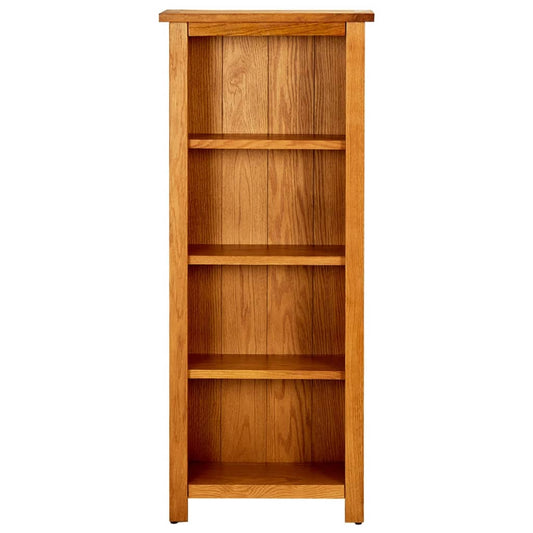 Estantería De 4 Niveles Madera Maciza De Roble