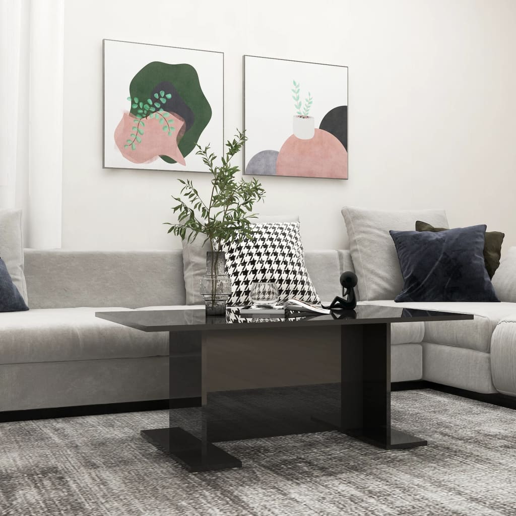 Mesa De Centro De Madera Contrachapada 103,5X60X40 Cm