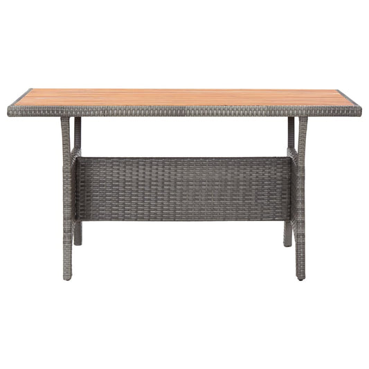 Mesa De Jardín De Madera Maciza De Acacia Gris