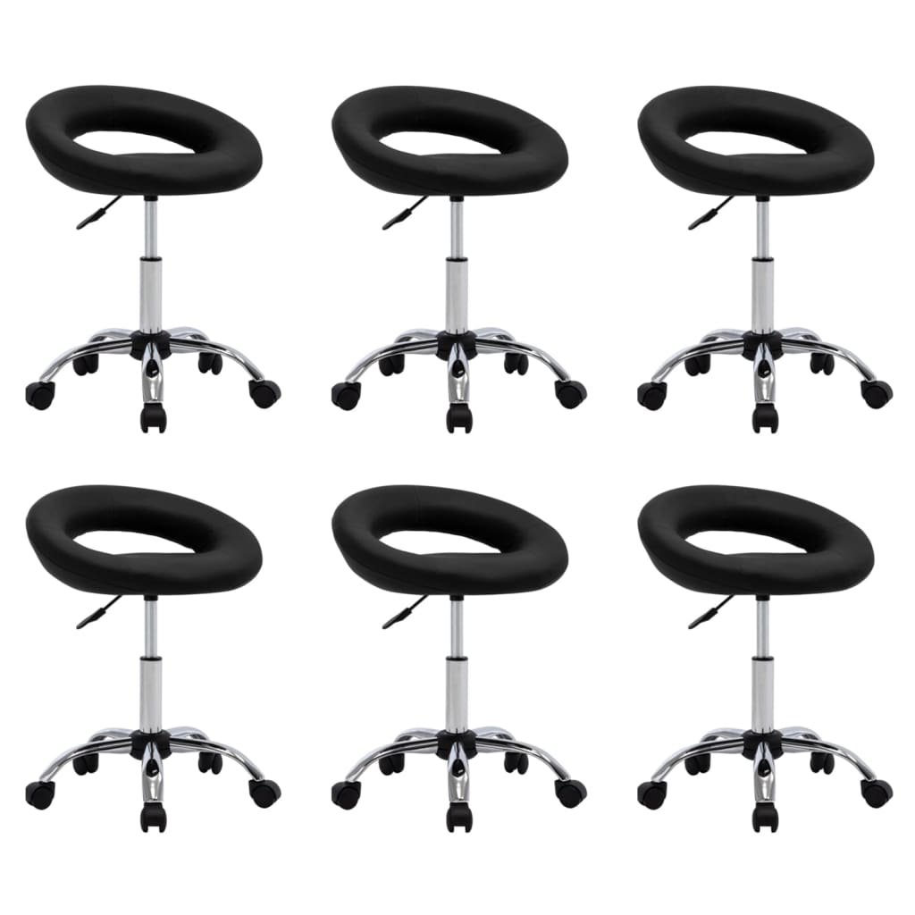 Silla De Comedor Giratoria De Cuero Sintética