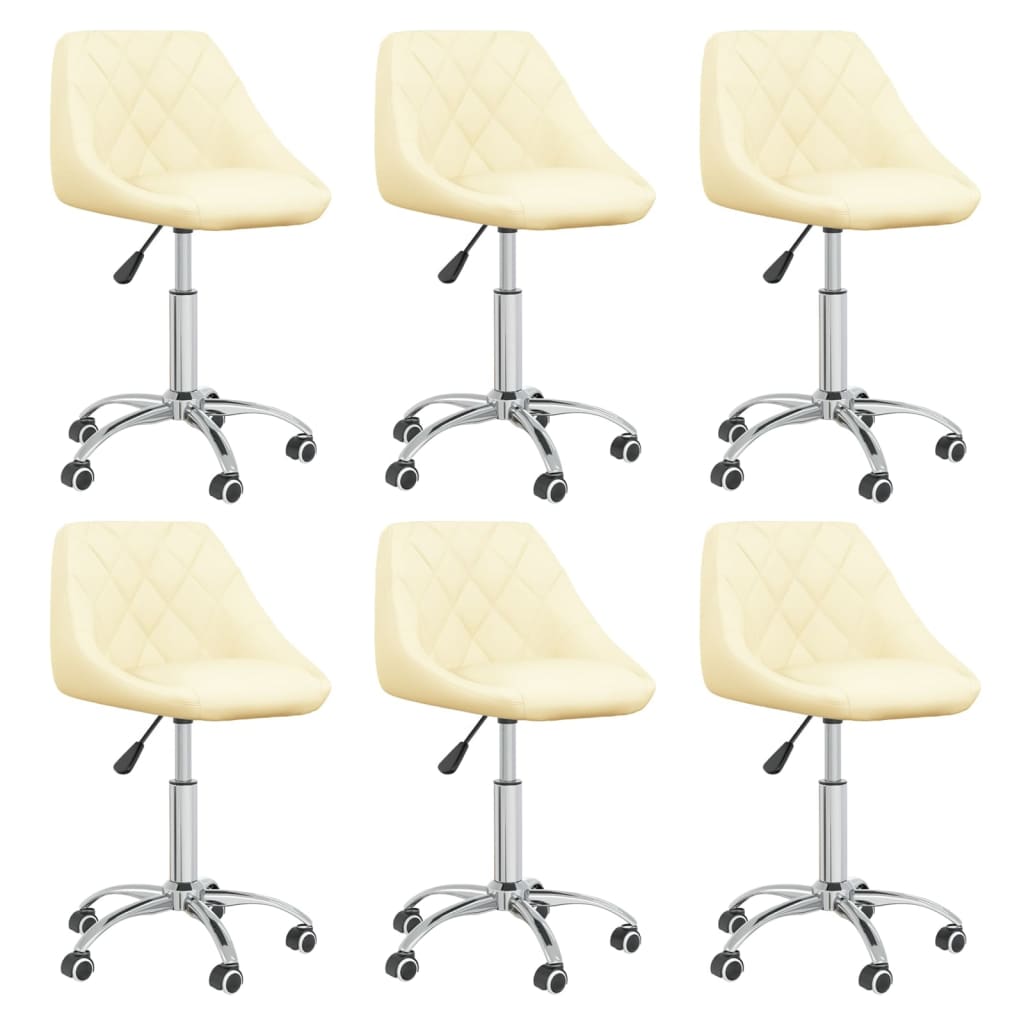Silla De Comedor Giratoria Cuero Sintético