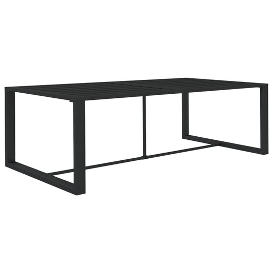 Mesa De Comedor De Jardín Aluminio Gris Antracita 120X60X66Cm
