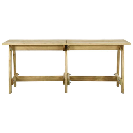 Mesa De Jardín De Madera De Pino Impregnada