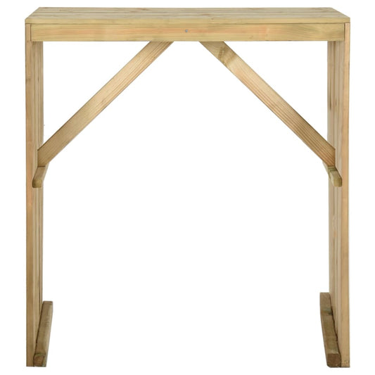 Mesa De Bar De Madera De Pino Impregnada 100X60X110 Cm