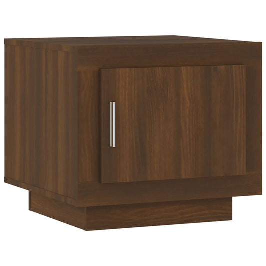 Mesa De Centro Madera De Ingeniería Roble Marrón 51X50X45 Cm
