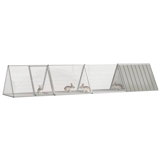 Jaula Para Conejos Acero Galvanizado 403,5X80,5X71 Cm