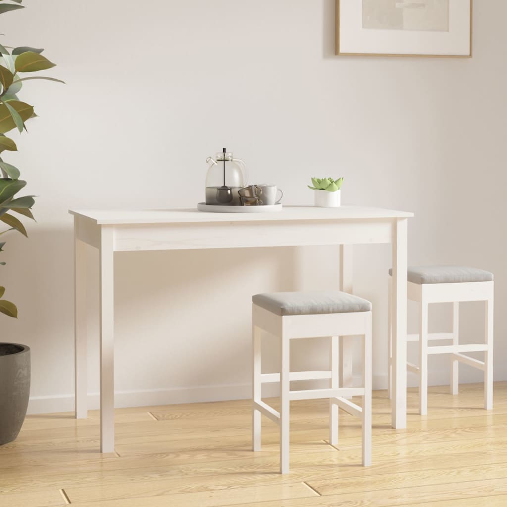 Mesa De Comedor Madera Maciza De Pino 110X55X75 Cm