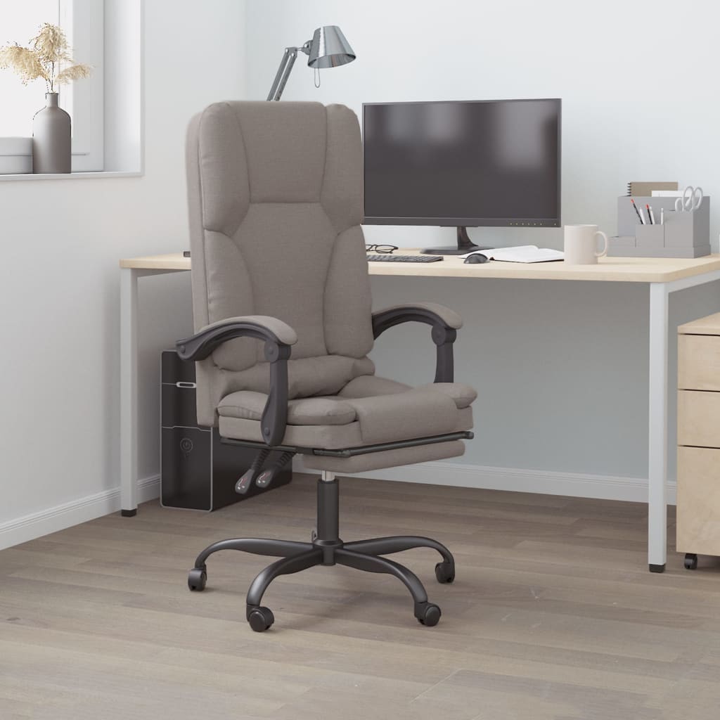 Silla De Oficina Reclinable Con Masaje De Tela