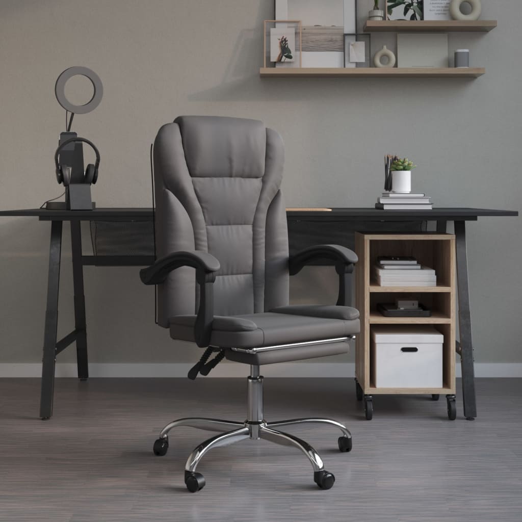 Silla De Oficina Reclinable Cuero Sintético