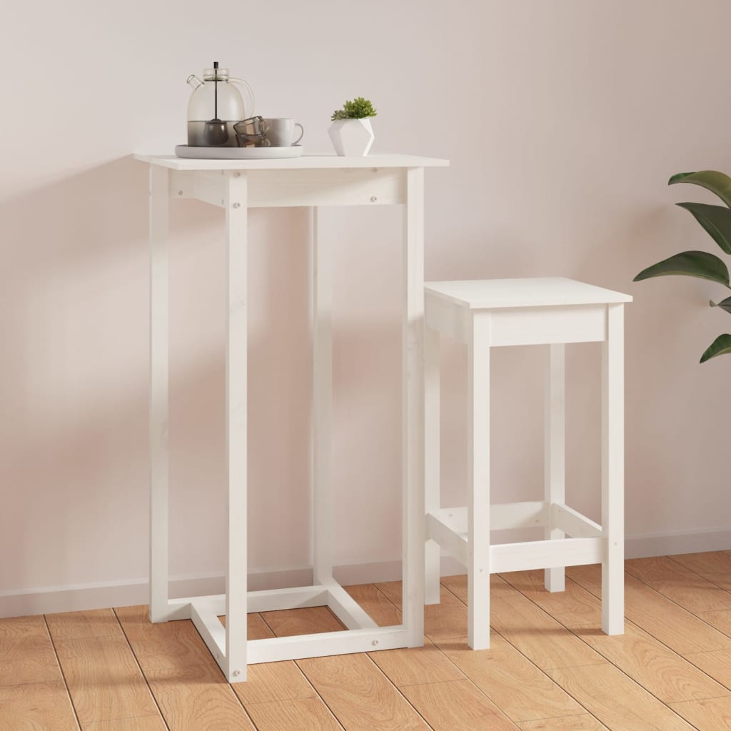 Mesa Alta De Bar Madera Maciza De Pino