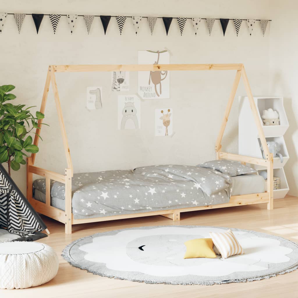 Estructura De Cama Para Niños Madera Maciza De Pino