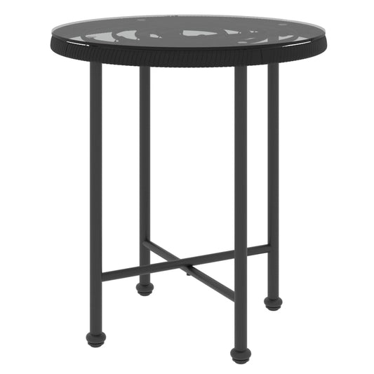 Mesa De Comedor De Vidrio Templado Y Acero Ø50 Cm