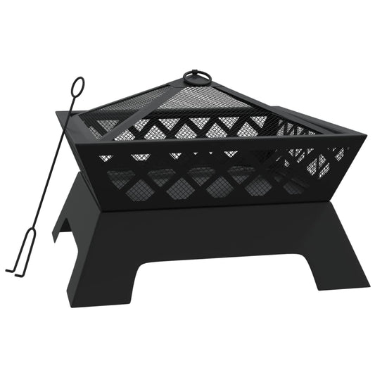 Brasero Con Atizador Acero Xxl 50 Cm