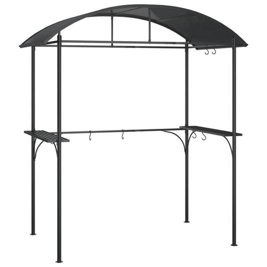 Cenador Barbacoa Estante Lateral Acero Antracita 220X115X230 Cm