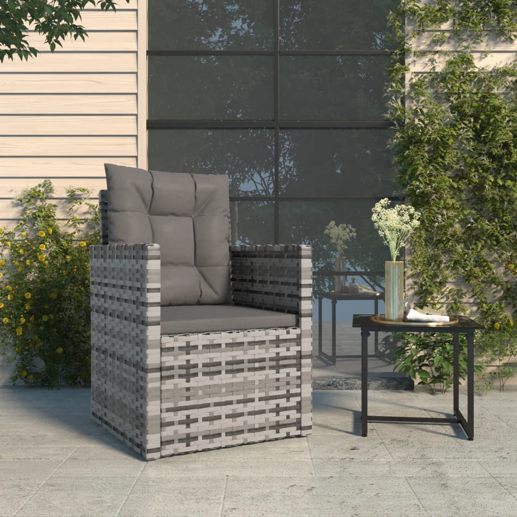 Silla De Jardín Con Cojín Ratán Sintético