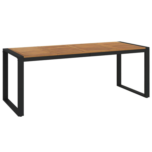 Mesa De Jardín Con Patas En U Madera Maciza Acacia