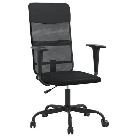 Silla De Oficina Altura Ajustable Tela Malla Y Cuero Pe
