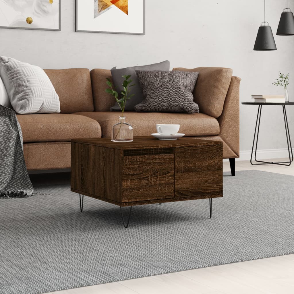 Mesa De Centro Madera Contrachapada 55X55X36,5 Cm