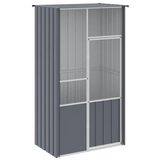 Jaula De Pájaros Acero Galvanizado Gris
