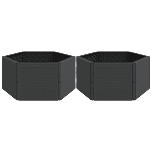 Jardineras 2 Uds Pp Gris Antracita