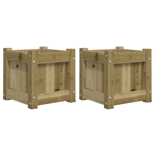 Jardineras De Exterior 2 Unidades Madera Impregnada De Pino