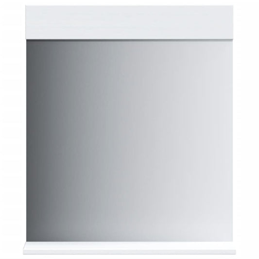 Espejo De Baño Con Estante Berg Madera Maciza 60X12X70Cm