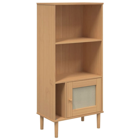 Estantería Senja Aspecto Ratán Madera Pino 60X35X130 Cm
