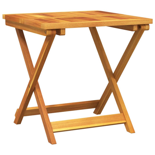 Mesa De Jardín Plegable Madera Maciza De Acacia