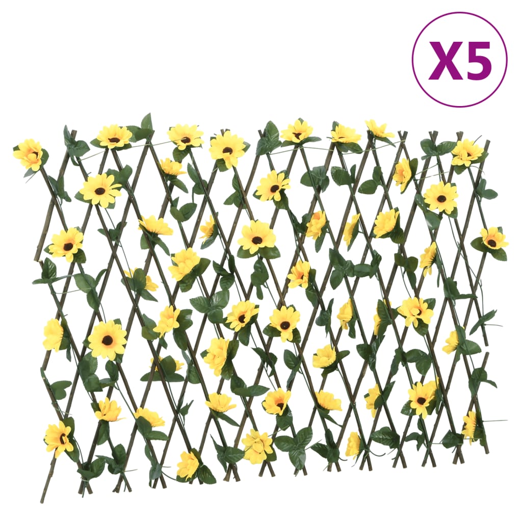Enrejado Valla Expansible Hiedra Artificial Amarillo