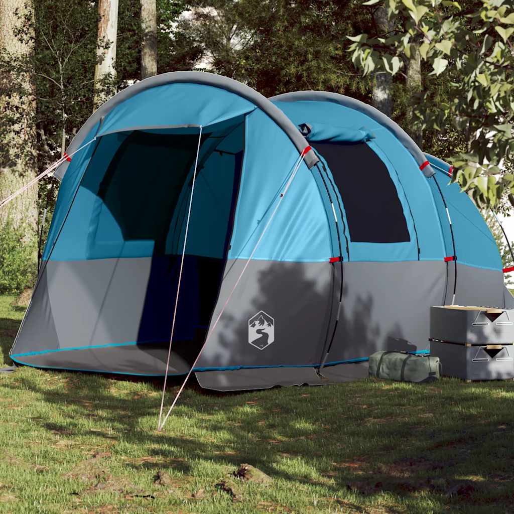 Tienda De Camping Con Túnel Impermeable Gris Naranja