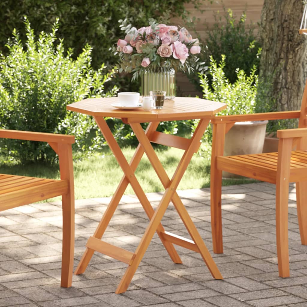 Mesa De Jardín Plegable Madera Maciza De Acacia Ø