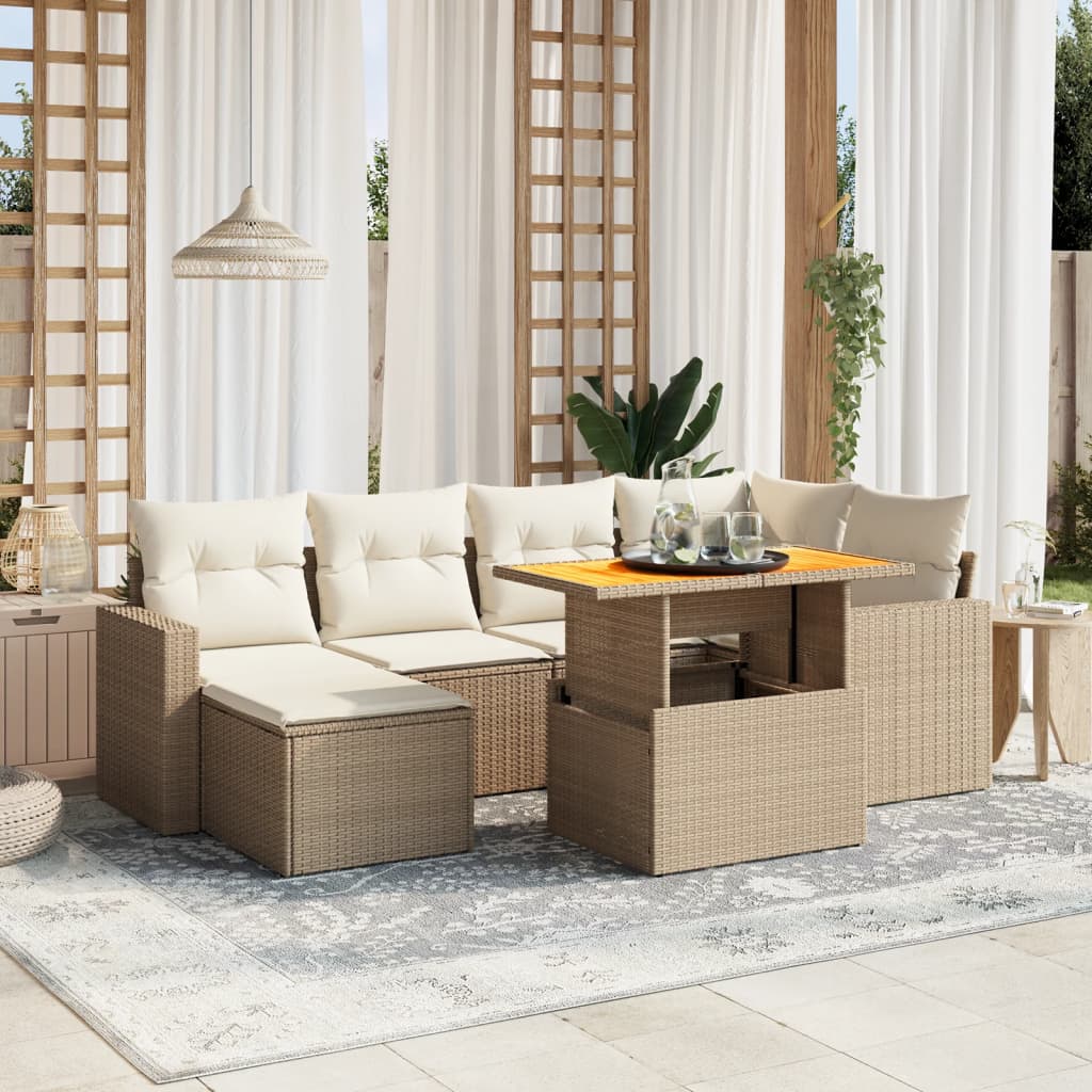Set De Sofás De Jardín 11 Pzas Cojines Ratán Sintético Marrón