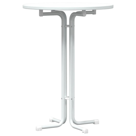 Mesa De Bar Madera Ingeniería Y Acero Ø80X110Cm