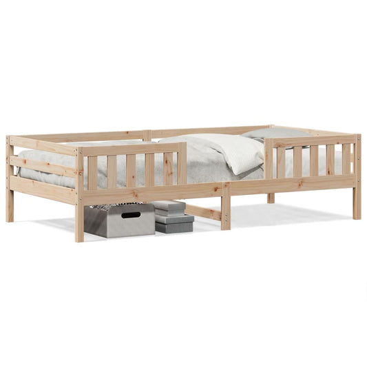Estructura De Cama Sin Colchón Madera Maciza De Pino