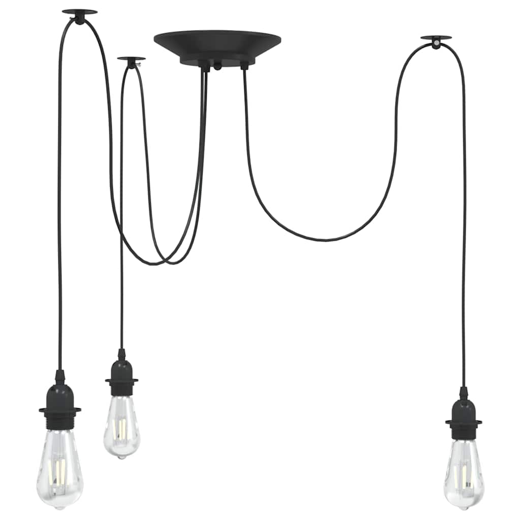 Lámpara Colgante E27 Metal Negro
