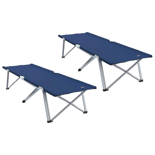 Cama De Camping Plegable Manual 2 Pcs 194 X 62,5 X 42,5 Cm