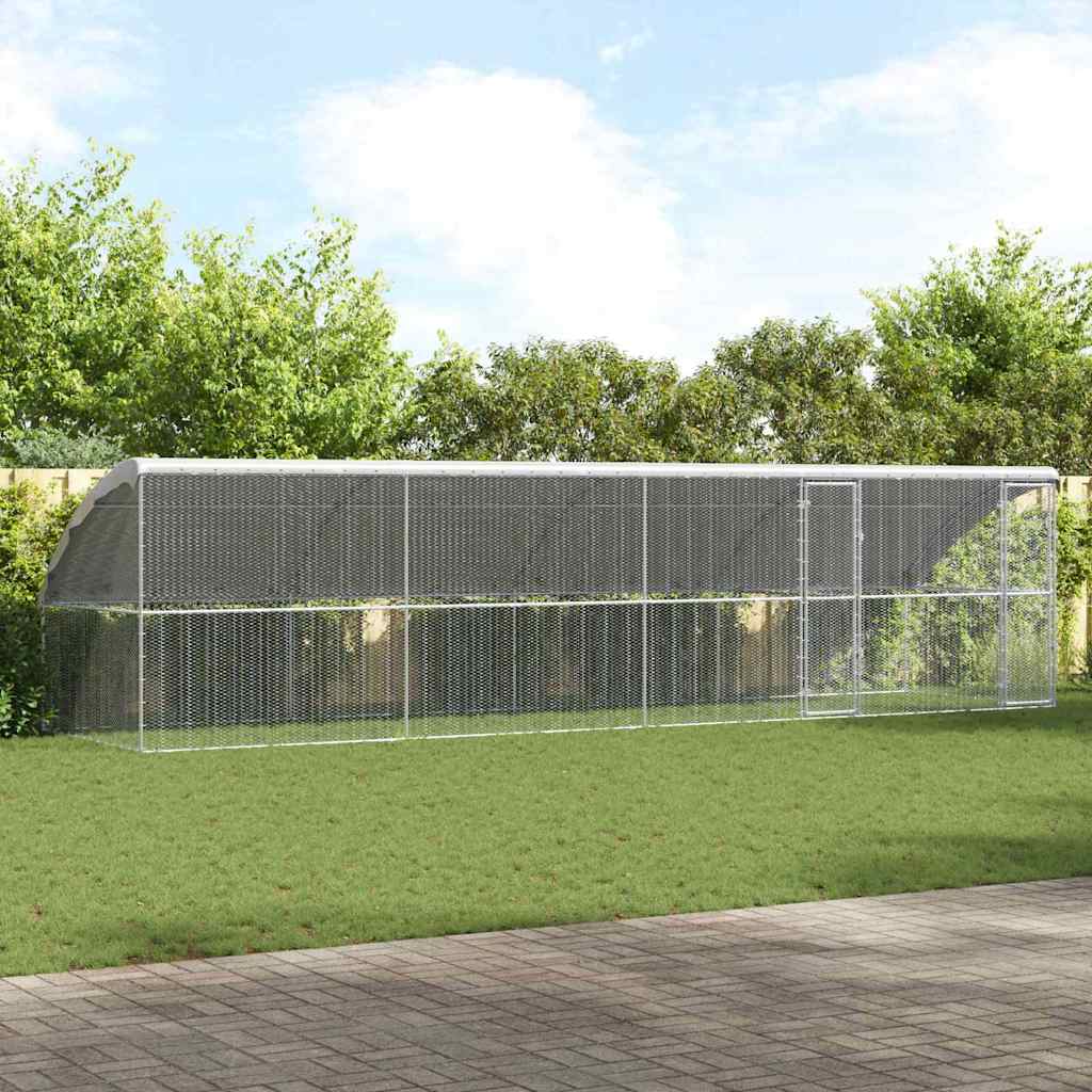Jaula Para Pollos Plateado 2 X 2 X 2 M Acero Galvanizado
