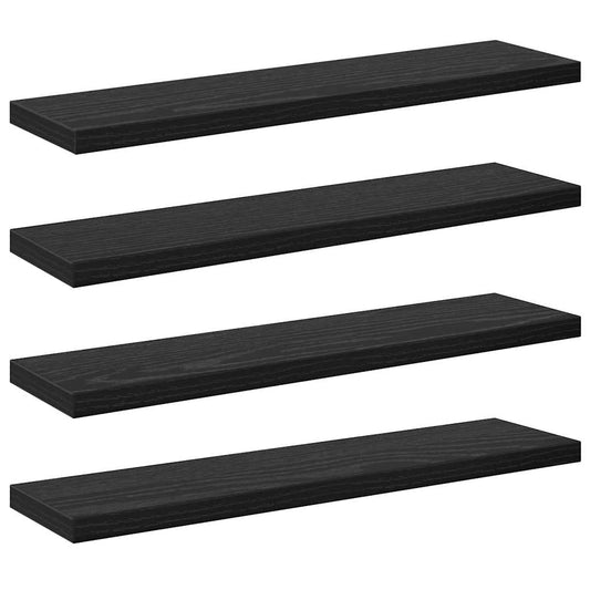 Tablero De Estantería 4 Pcs Negro