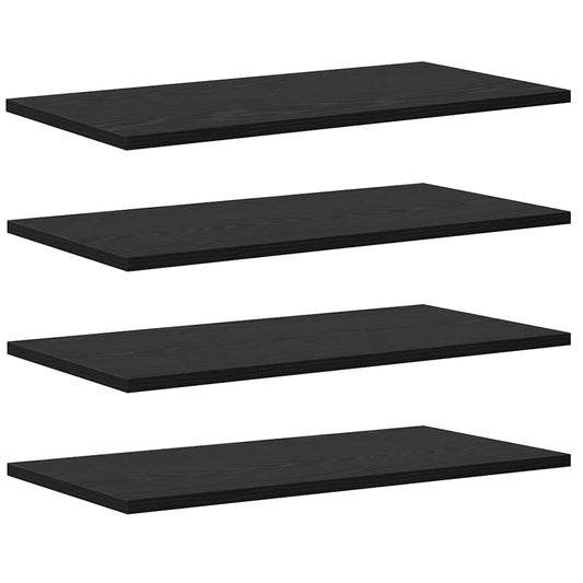 Tablero De Estantería 4 Pcs Negro