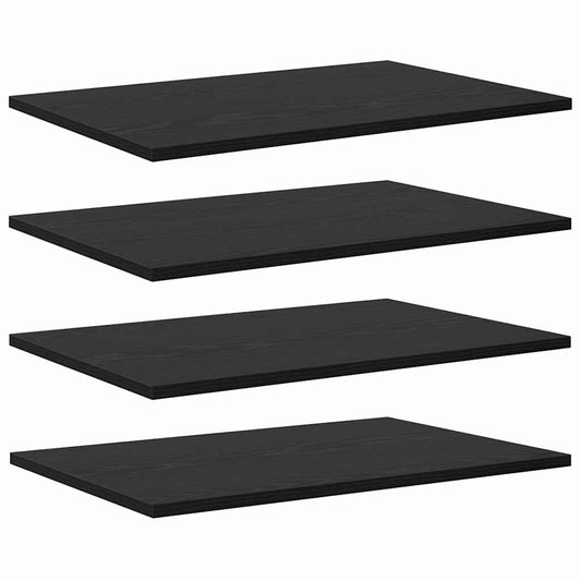 Tablero De Estantería 4 Pcs Negro