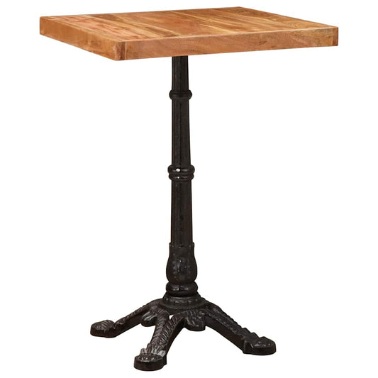 Mesa De Bistró Madera De Acacia Sólida Marrón