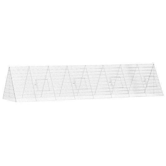Jaula Para Pollos Plateado 430 X 100 X 85 Cm Acero Galvanizado